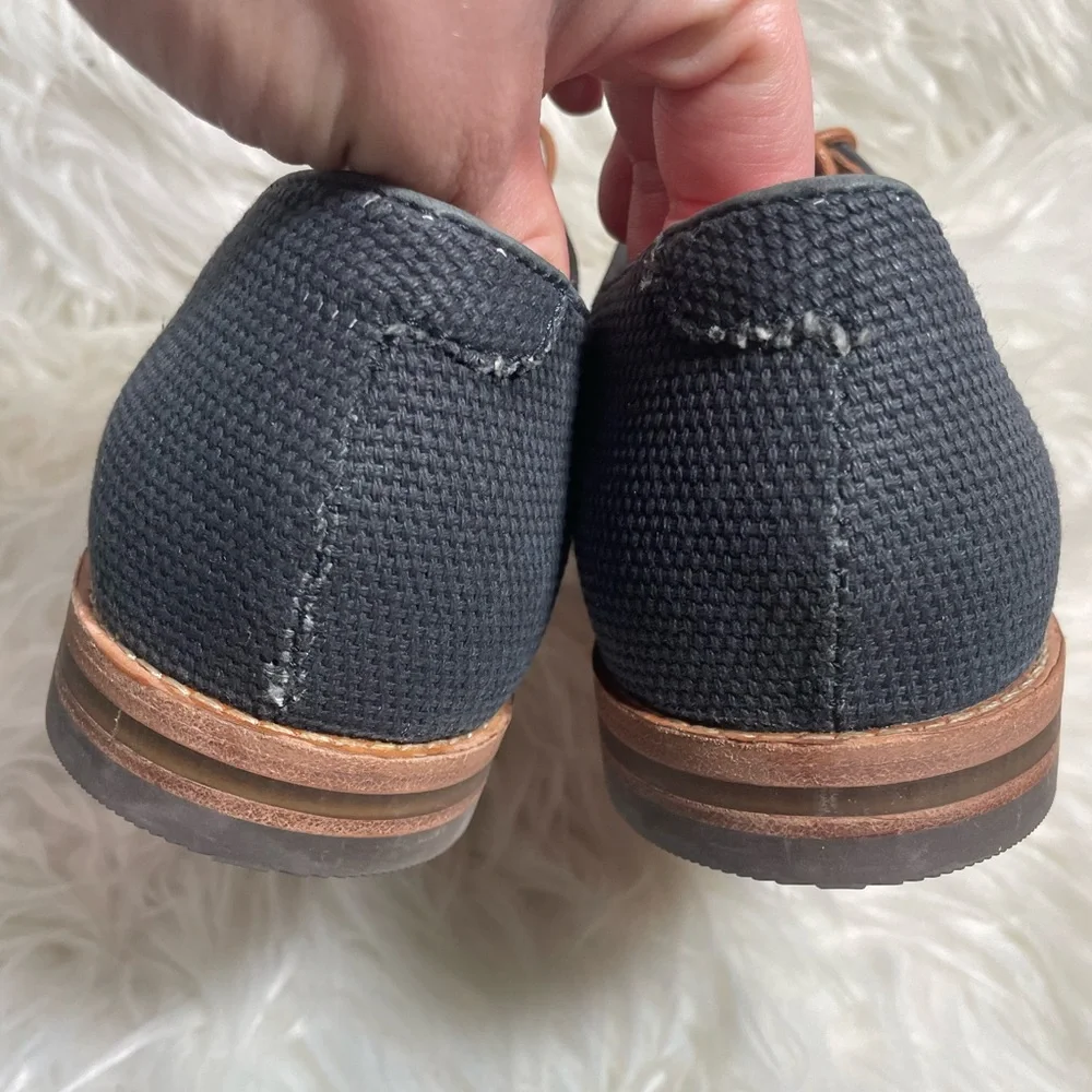 H‎ London by Hudson woven Oxfords Navy mens sz 41 US 8 Lace Up